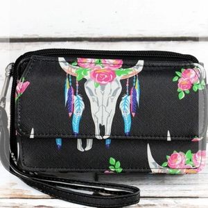 Steer Faux Leather Crossbody Clutch
